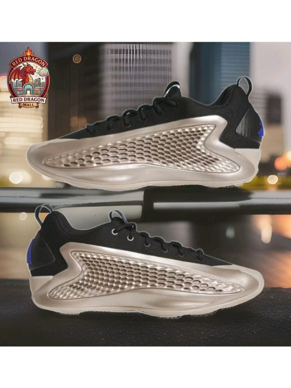 Adidas AE 1 Low Anthony Edwards 1 Champagne Metallic Black JQ6133 - Men's 10.5